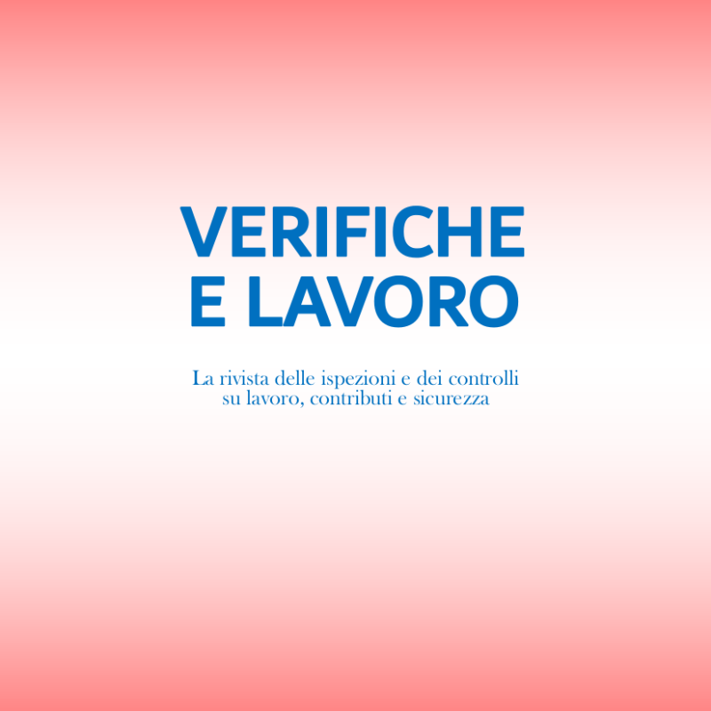 Verifiche e Lavoro luglio settembre 2019