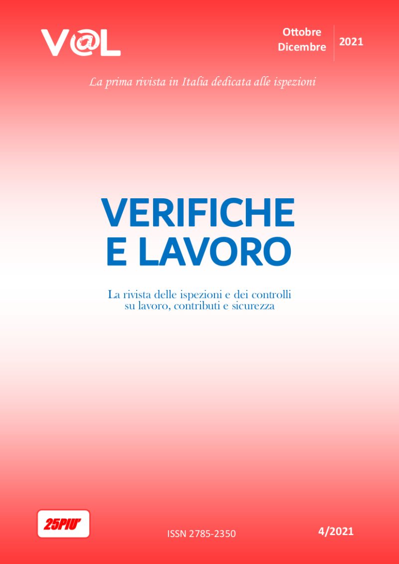 Verifiche e Lavoro ottobre dicembre 2021