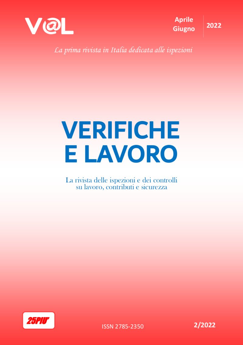 Verifiche e Lavoro aprile giugno 2022