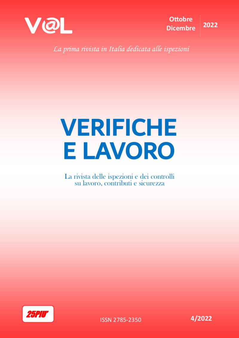 Verifiche e Lavoro ottobre dicembre 2022