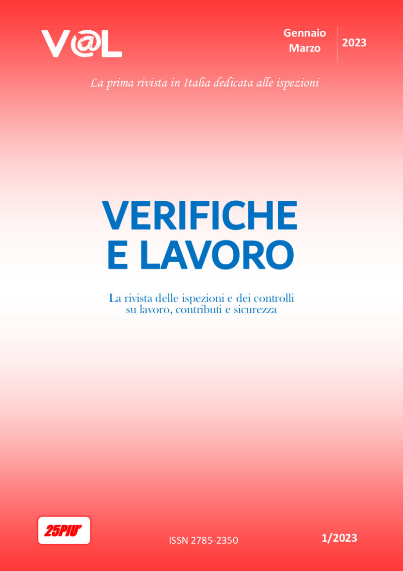 Verifiche e Lavoro gennaio marzo 2023